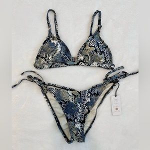 ❤️NWT Snake Print Cheeky Triangle Bikini